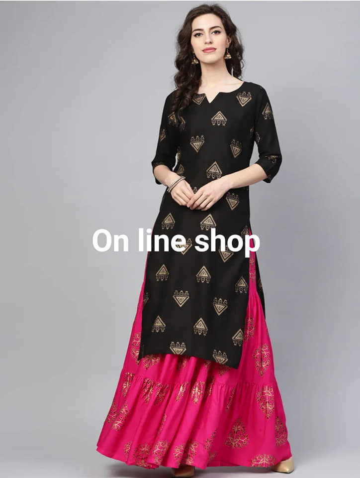 Cotton Kameez With Skirt