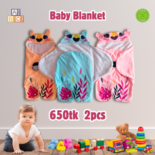 2 Pcs Baby Blanket for 0-12 months girls and boys