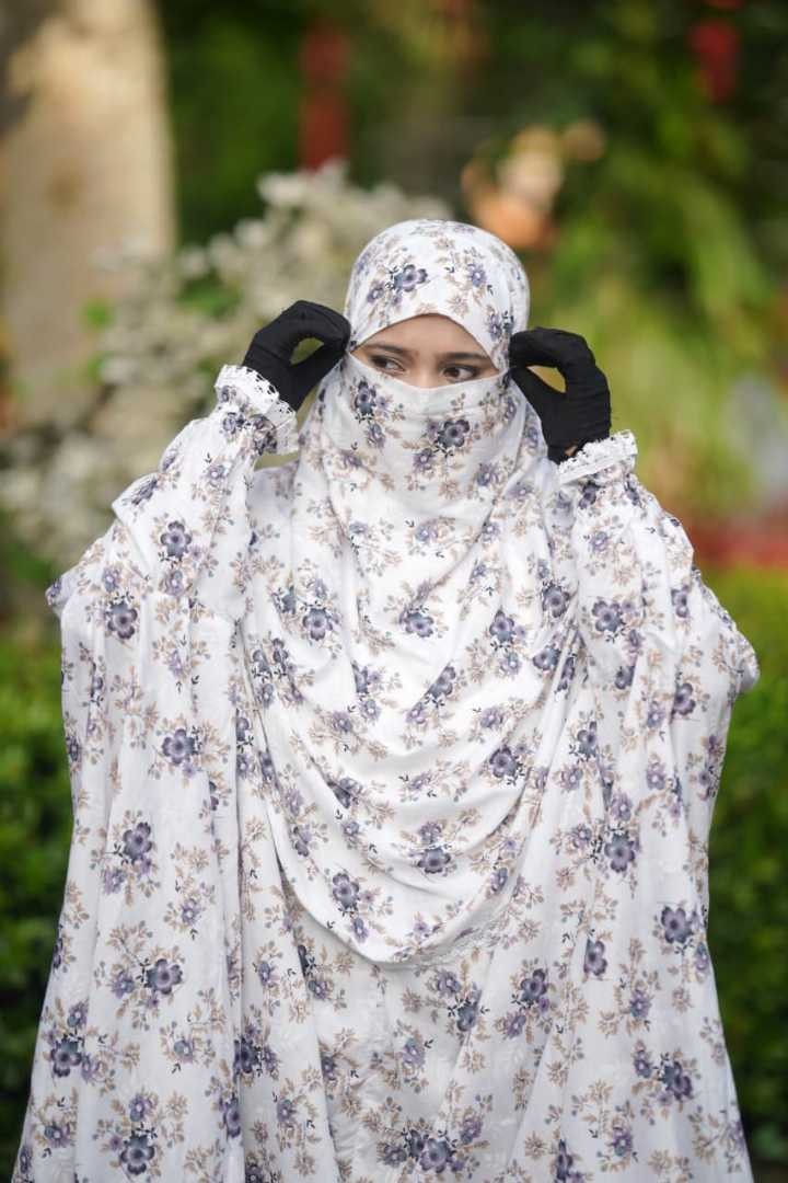 খিমার প্লাজু সেট | China Linen Khimar Plazo Set with Niqab | সামার ফ্রেন্ডলি