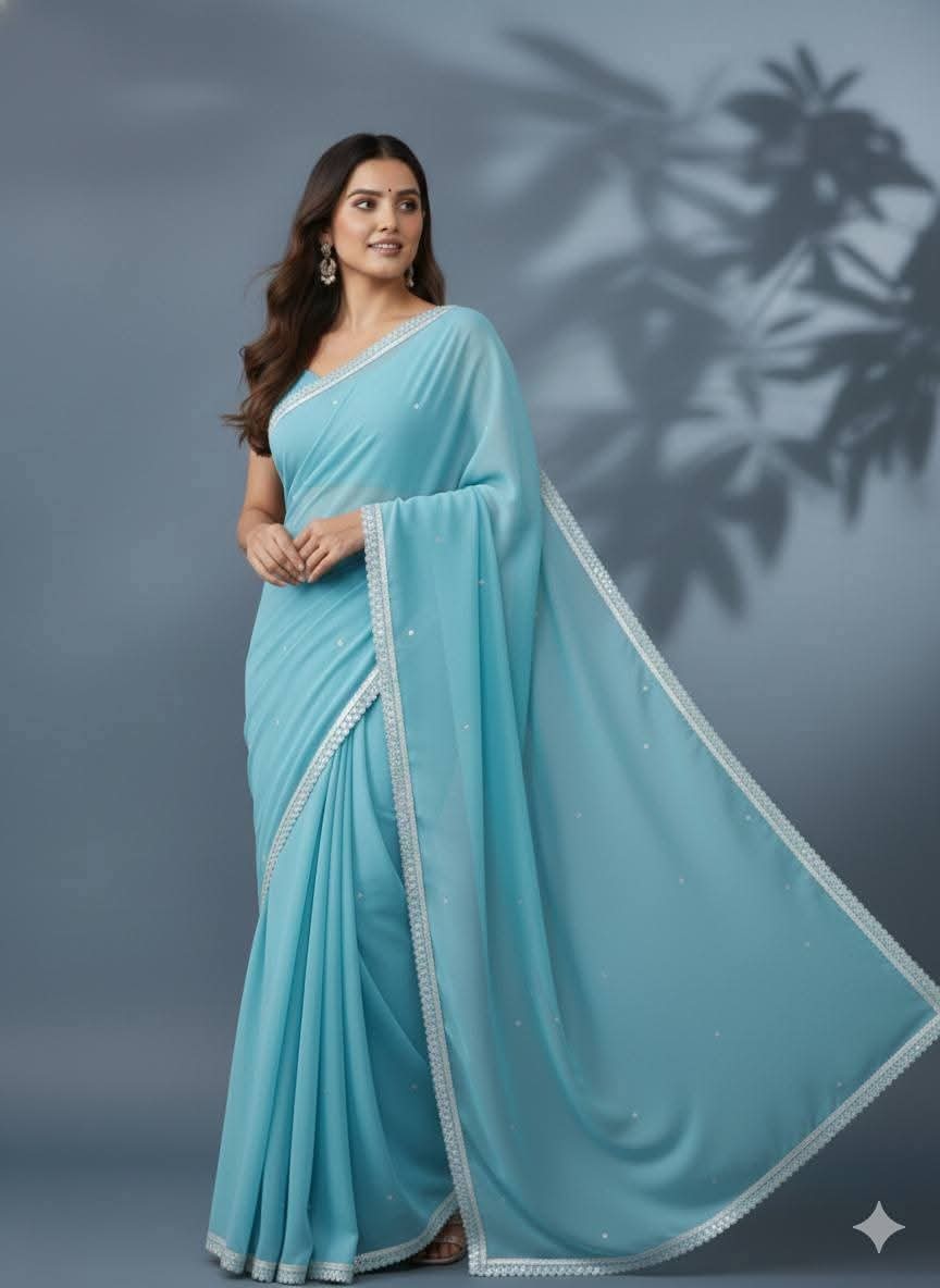 Georgette Sharee with Blouse Piece