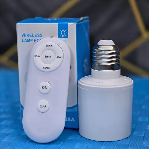 E27 Smart Lamp Holder with Wireless Remote & Timer