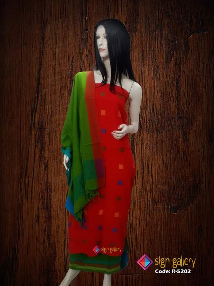 Unstitched Three pcs for women