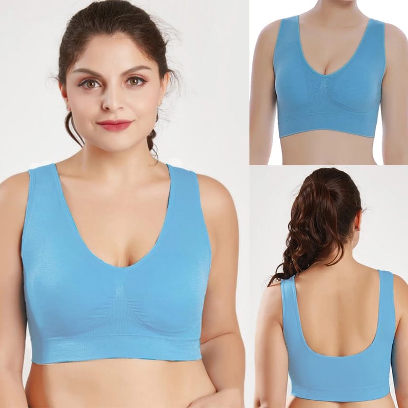 Plus Size Bra Underwear Seamless Bras For Wonen Push Up Bra Bralette Wire Free Mesh Design Breathable Comfortable Sport Bra