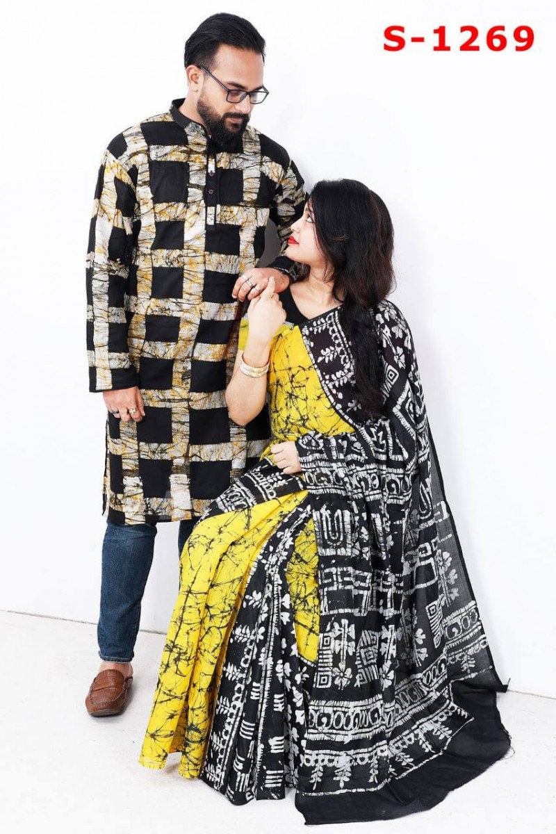 মোম বাটিক শাড়ি