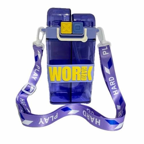 Work Hard Water Bottle-Dark Blue 550ML