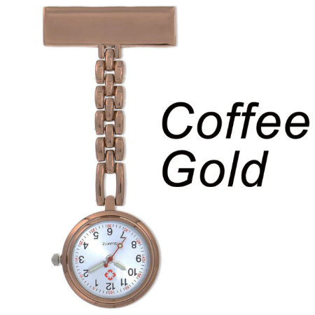 Personalized Customized Engraved with Your Name Stainless Steel Lapel Pin Brooch TOP Quality Rose Gold Fob Nurse Watch
