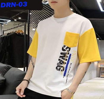 Drop Shoulder  Cotton Half  Sleeve T-Shirt-3