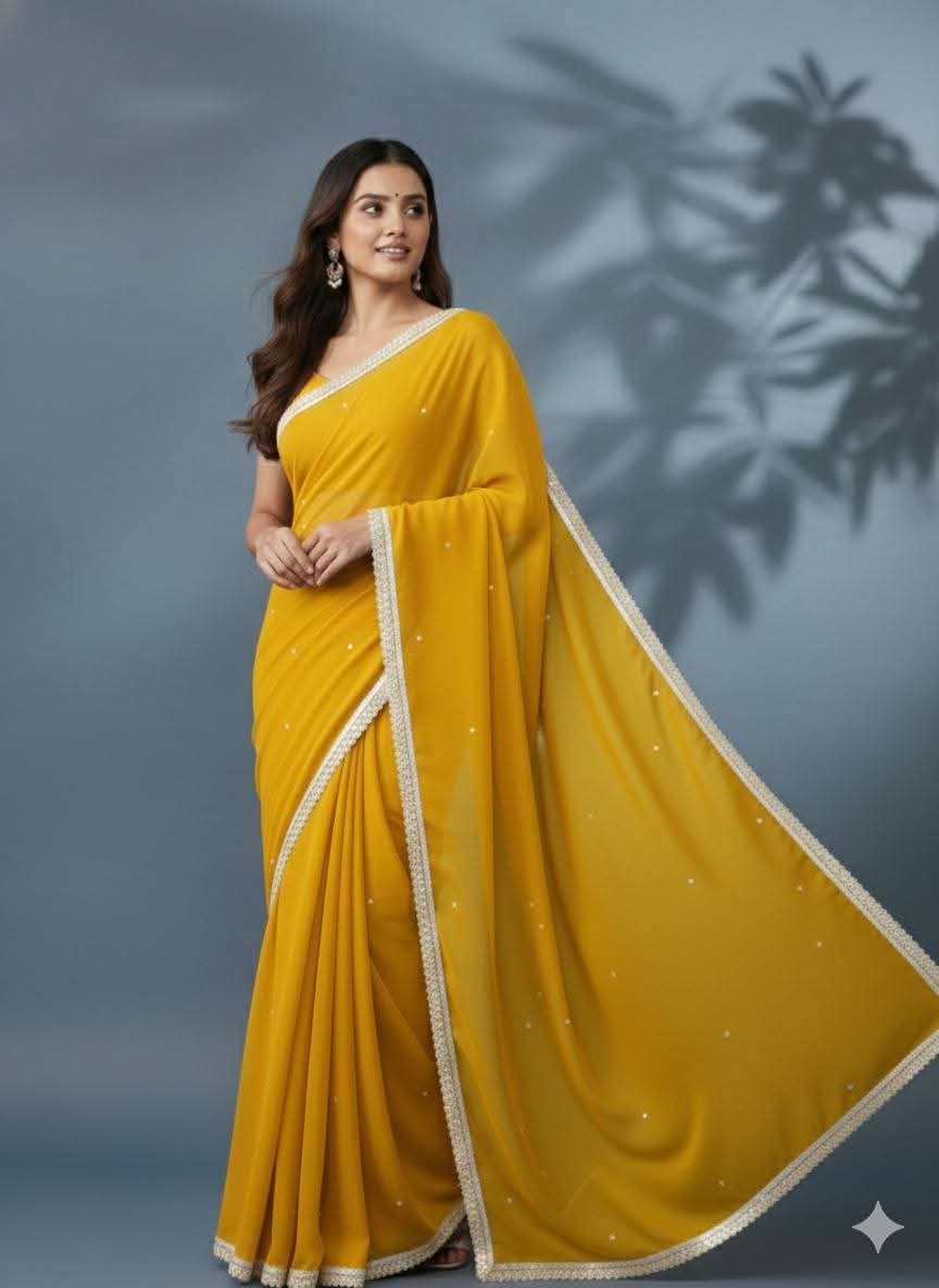 Georgette Sharee with Blouse Piece