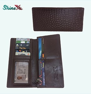 Crocodile Skin Look Genuine Leather Purse (SWL-251)