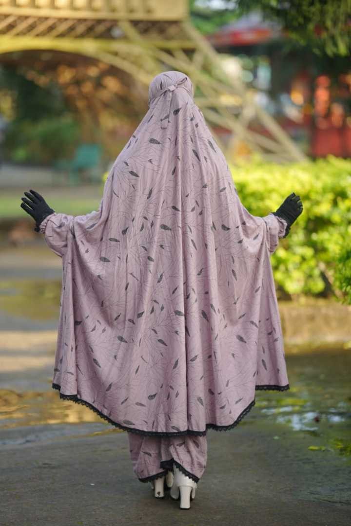 খিমার প্লাজু সেট | China Linen Khimar Plazo Set with Niqab | সামার ফ্রেন্ডলি
