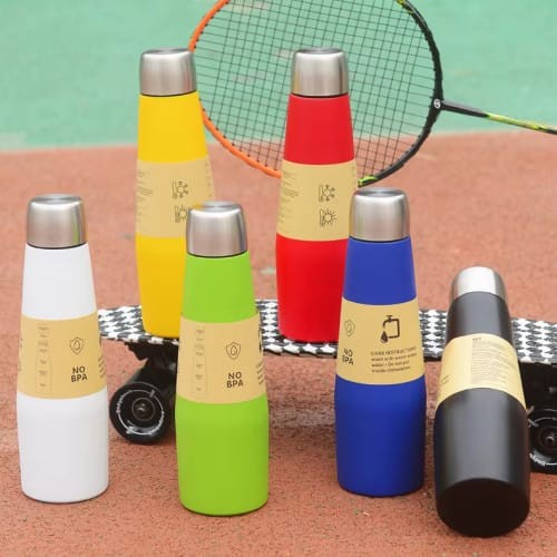 Stainless steel vacuum insulated bottle, leak proof travel sports drink bottle with lid 18.8oz (532ml)