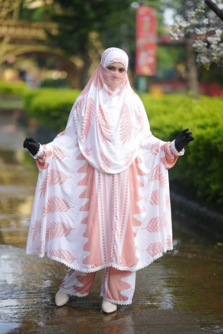 খিমার প্লাজু সেট | China Linen Khimar Plazo Set with Niqab | সামার ফ্রেন্ডলি