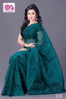 High Quality Fashionable  Half silk Jamdani Saree
