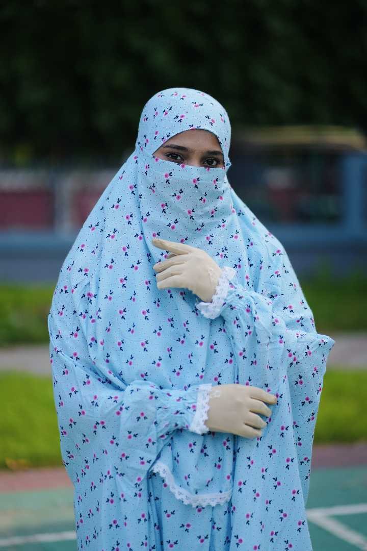 খিমার প্লাজু সেট | China Linen Khimar Plazo Set with Niqab | সামার ফ্রেন্ডলি