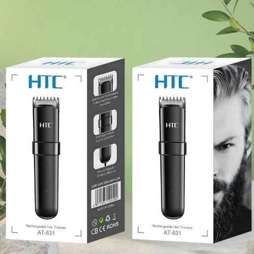 HTC AT-531 Rechargeable Hair Trimmer USB Charge Beard Trimmer Senior Design Men Hair Cutting