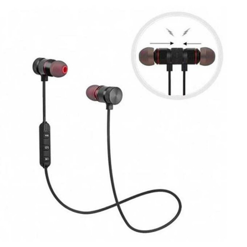 Stereo Super Bass Wireless Bluetooth Earphone - Black