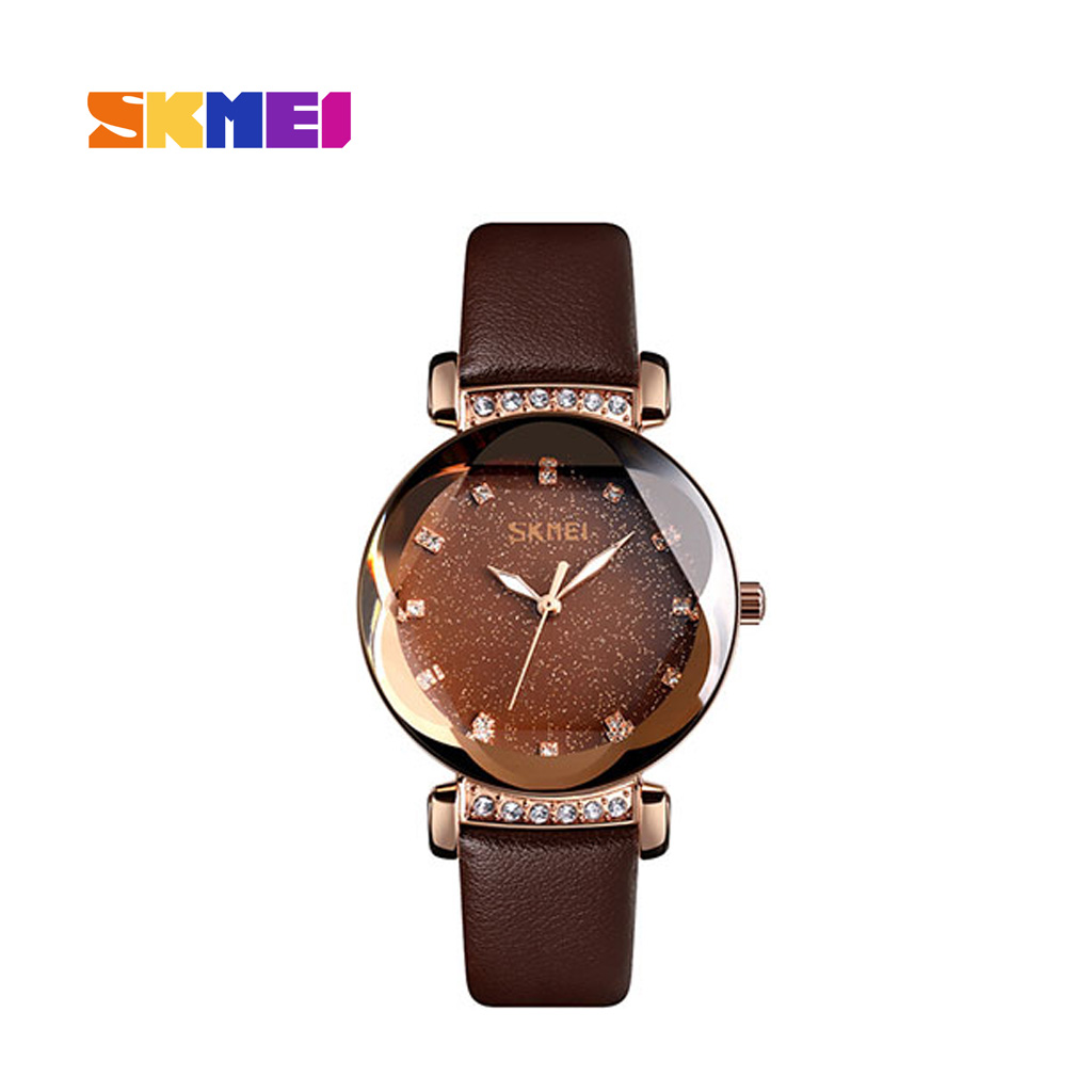 SKMEI 9188CF Leather Quartz Watch for Women