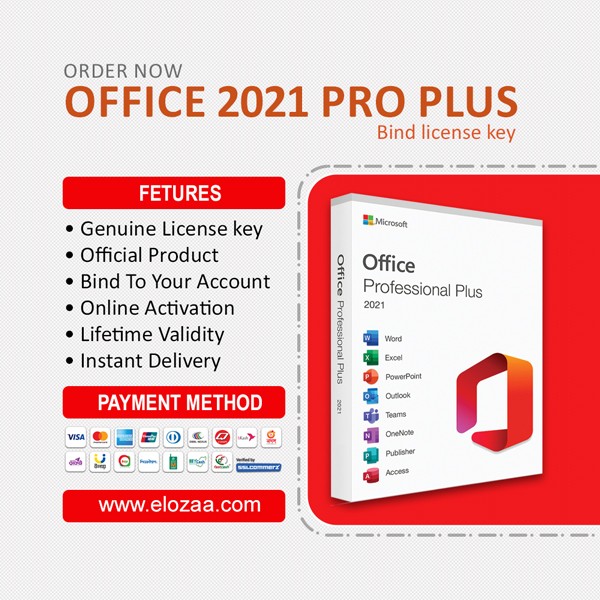 Microsoft Office 2021 Professional Plus For Windows - Bind License Key - Instant Delivery by Mail