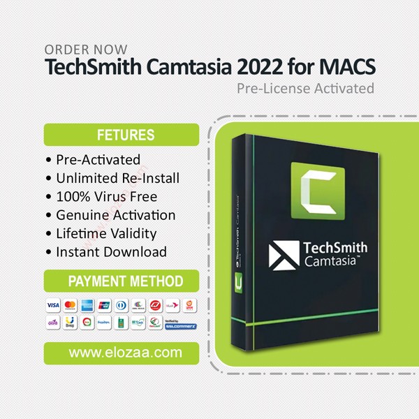 TechSmith Camtasia 2022 for MACS - Lifetime Activation - Instant Download