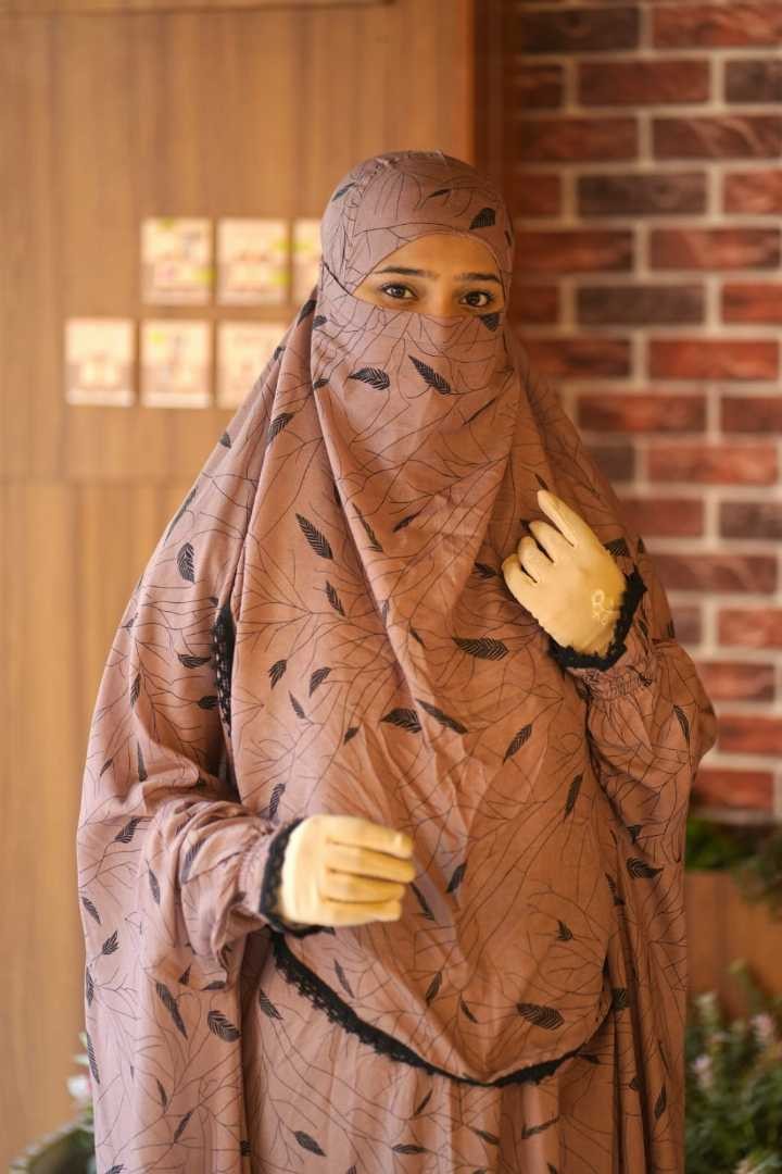 খিমার প্লাজু সেট | China Linen Khimar Plazo Set with Niqab | সামার ফ্রেন্ডলি