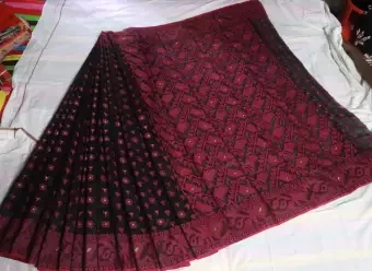 High Quality Fashionable  Half silk Jamdani Saree