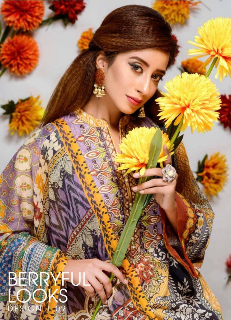 Orchid Digital Printed With Embroidered Lawn collection