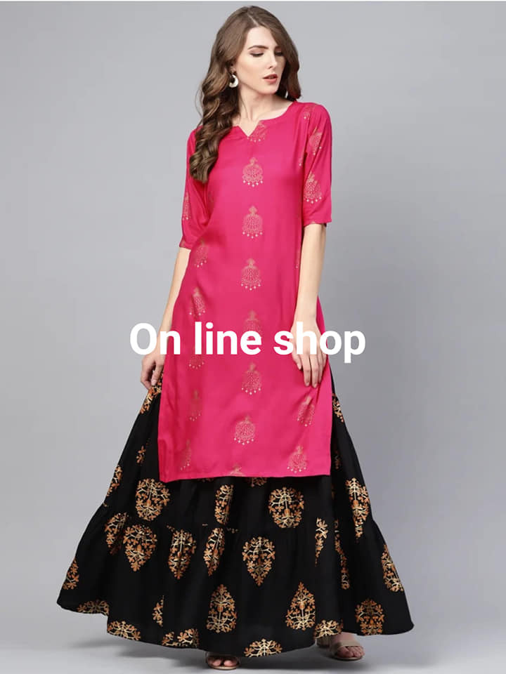 Cotton Kameez With Skirt