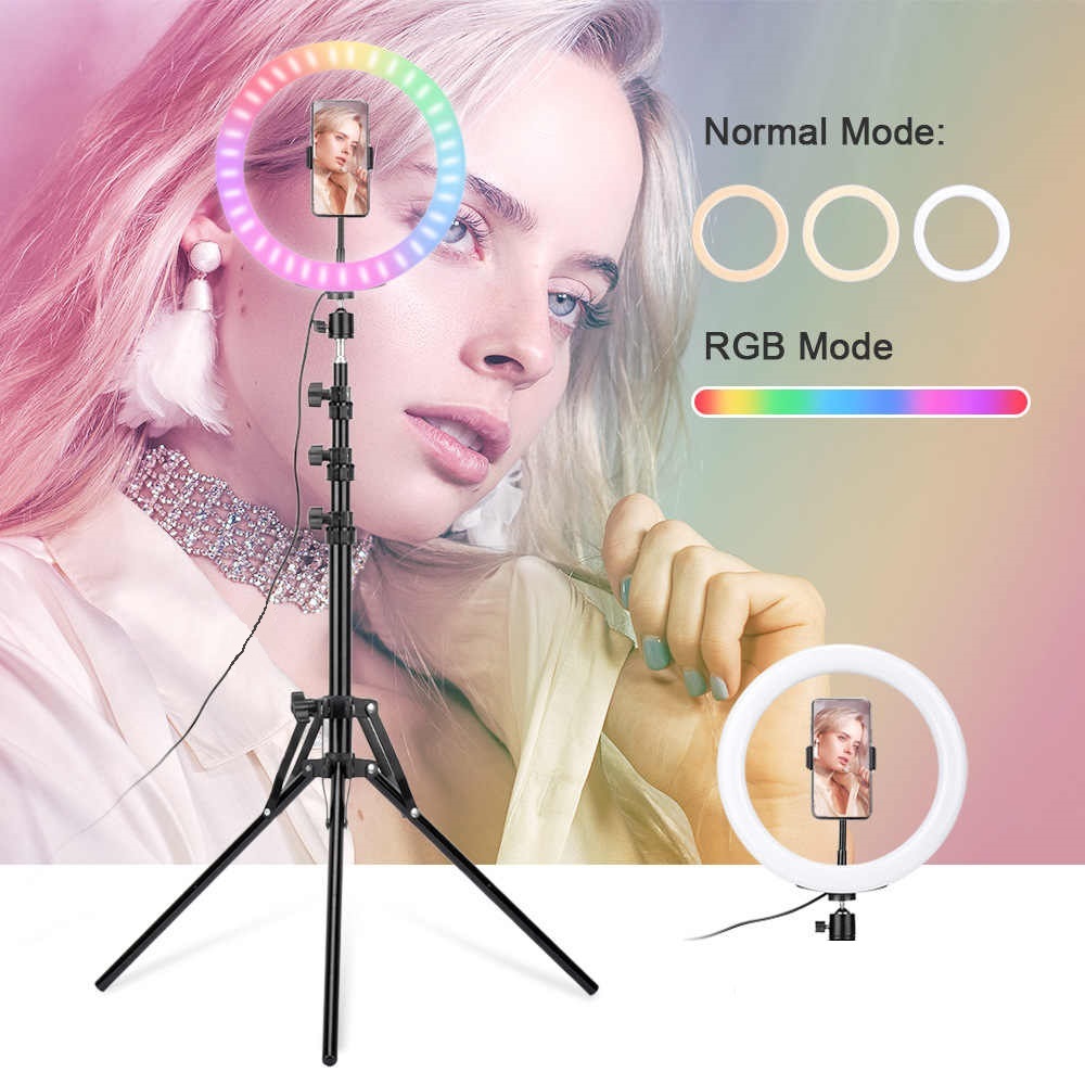 10 inch RGB LED Ring Light Photography TikTok Likee Light