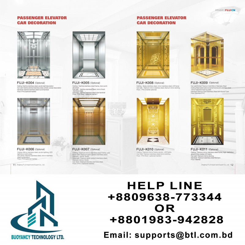 Passenger Elevator 480 KG 6 Person Fuji CN