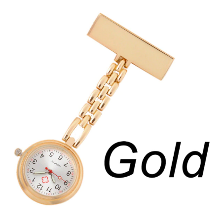 Personalized Customized Engraved with Your Name Stainless Steel Lapel Pin Brooch TOP Quality Rose Gold Fob Nurse Watch