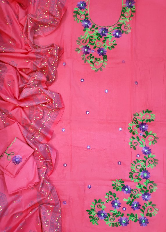 Jessor Hand Workd Flower Design Three Piece